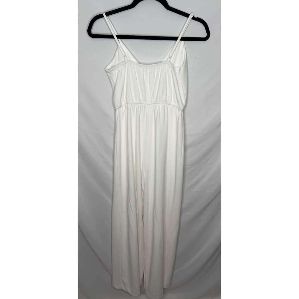Mi ami White Wide Leg Jumpsuit XS Sleeveless‎ Faux Wrap Bridal Wedding Beach - Picture 2 of 7